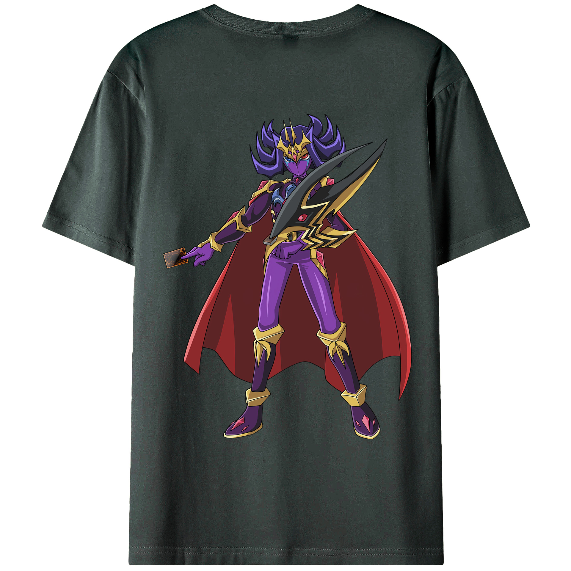 （画像用） 遊☆戯☆王 Yu-Gi-Oh! 綿100％ メンズ半袖Tシャツ（バックプリント） 通気性
